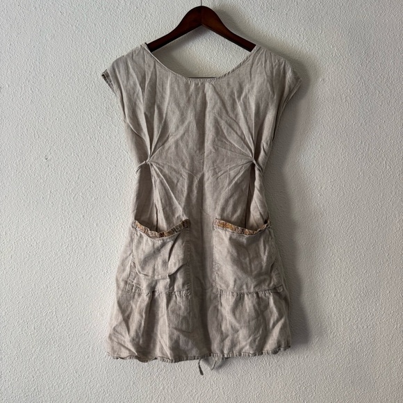 Camp Hollyhock Rustic Whimsical Vintage Linens Mini Dress Tunic Top RARE Small - Picture 9 of 9